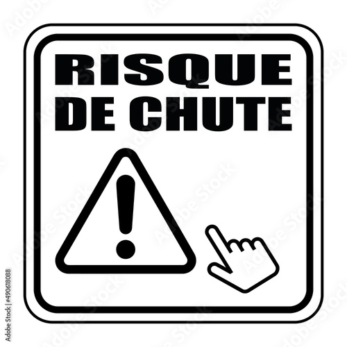 Logo risque de chute.