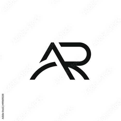 Abstract Monogram AR. Initial Letter AR Vector Icon Logo Design
