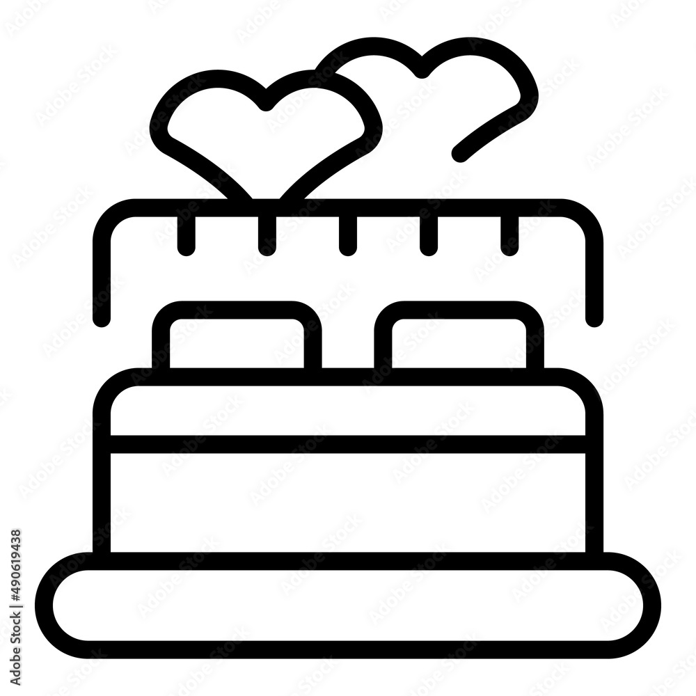 Wedding bedroom night icon outline vector. Service manager. Ceremony party Wedding bedroom night icon outline vector. Service manager. Ceremony party