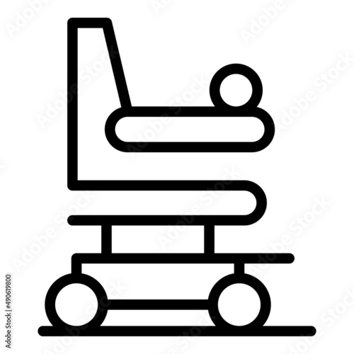 Patient electric wheelchair icon outline vector. Motor person. Scooter chair