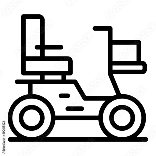 Man electric wheelchair icon outline vector. Power mobility. Scooter chair