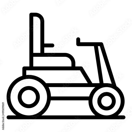 Age electric wheelchair icon outline vector. Scooter mobility. Motor vehicle