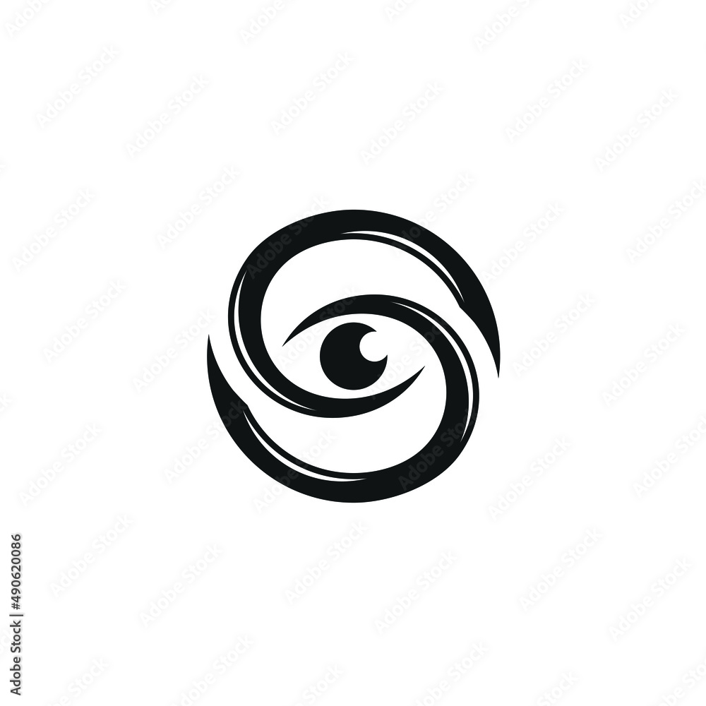 Abstract Monogram S. Initial Letter S Eye Vision Vector Icon Logo Design Abstract Monogram S. Initial Letter S Eye Vision Vector Icon Logo Design