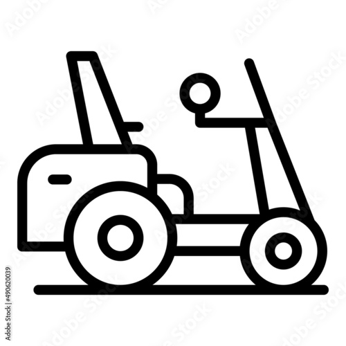 Self electric wheelchair icon outline vector. Scooter chair. Mobility power