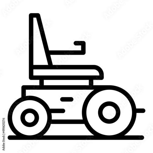 Orthopedic electric wheelchair icon outline vector. Scooter chair. Power drive