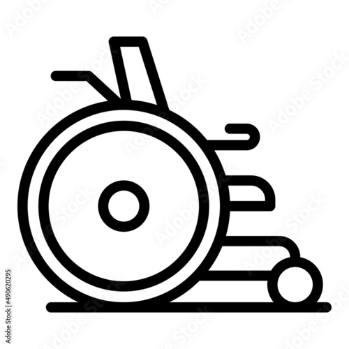Electronic wheelchair icon outline vector. Electric scooter. Chair mobility