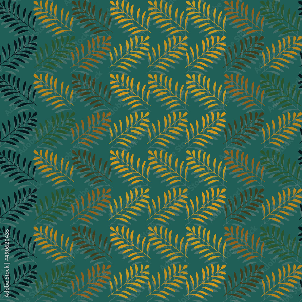 Abstract Pastel Color Leaves Seamless Pattern Background. Abstract Pastel Color Leaves Seamless Pattern Background.