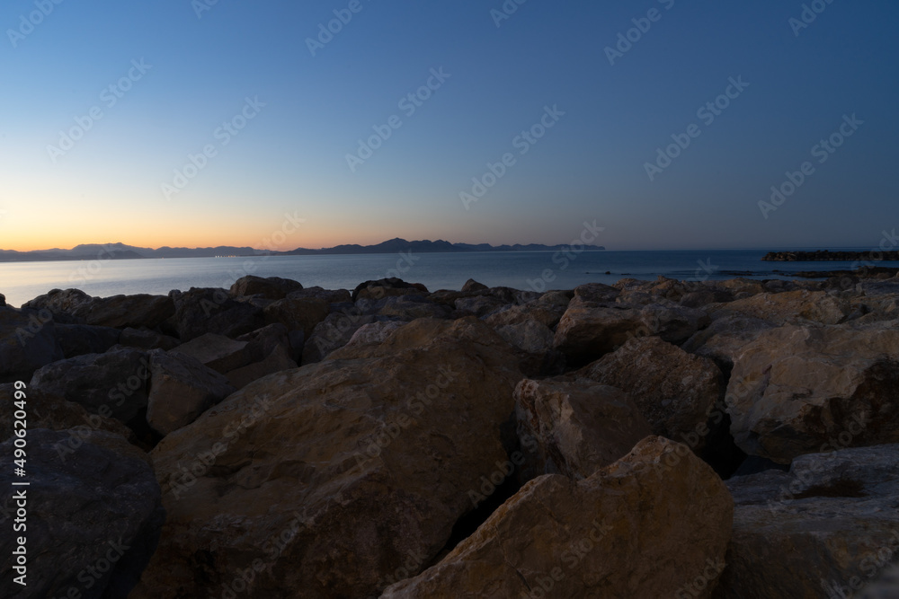 Strand bei Son Serra de Marina, Bucht von Alcudia, Mallorca Spanien Strand bei Son Serra de Marina, Bucht von Alcudia, Mallorca Spanien