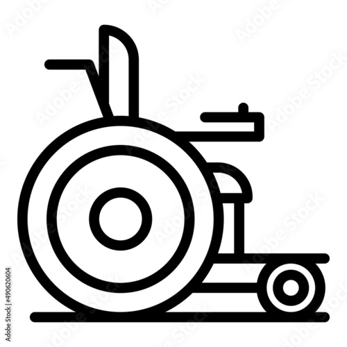 Electric wheelchair mobility icon outline vector. Scooter chair. Power motor