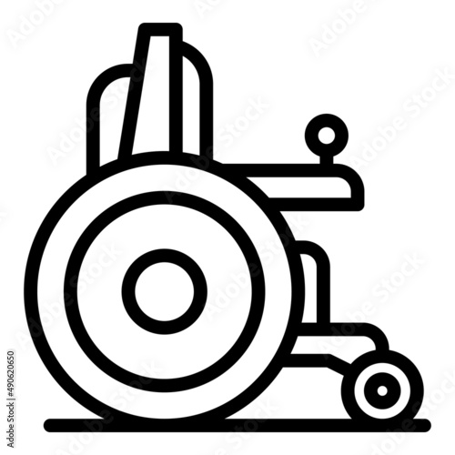 Electric wheelchair icon outline vector. Scooter chair. Mobility power