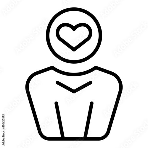 Emotional health icon outline vector. Brain mental. Mind training