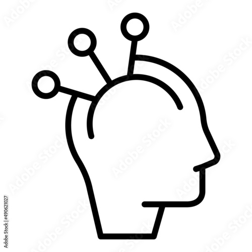 Mental health icon outline vector. Mind positive. Emotion work