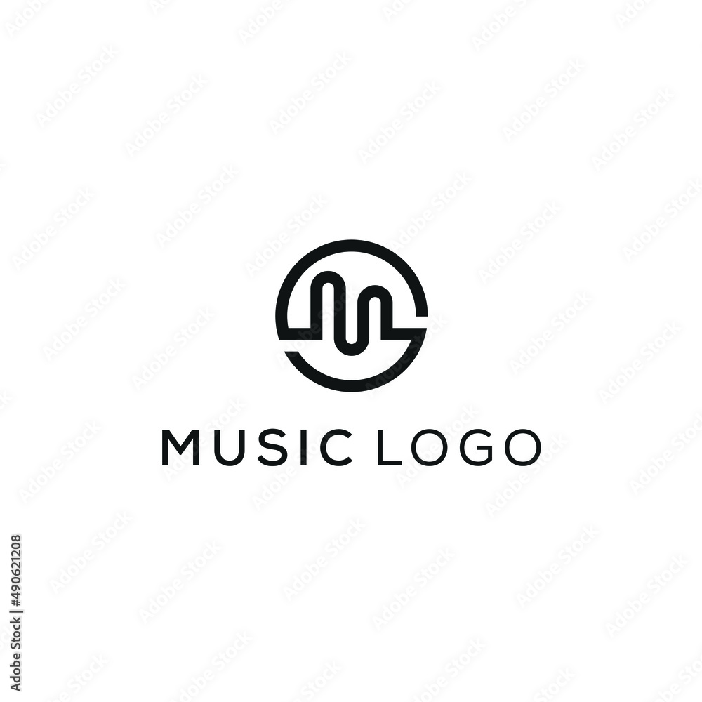 Abstract Audio Waves. Initial Letter M Icon Logo Design. Abstract Audio Waves. Initial Letter M Icon Logo Design.