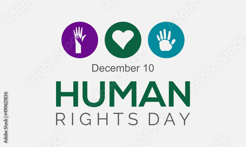 Human Rights Day. Vector template of Human Rights for banner, card, poster, background.