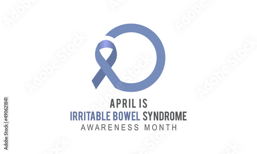 Irritable bowel syndrome (IBS) awareness month. Health banner, card, poster, background.