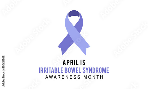 Irritable bowel syndrome (IBS) awareness month. Health banner, card, poster, background.