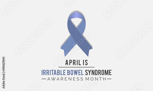 Irritable bowel syndrome (IBS) awareness month. Health banner, card, poster, background.
