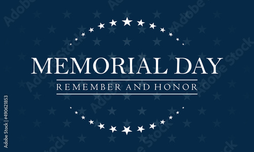 Memorial Day. US federal holiday template for banner, card, poster, background.