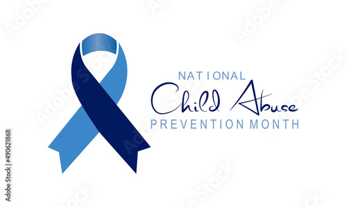 National Child Abuse Prevention Month. Child Abuse awareness banner, card, poster, background.