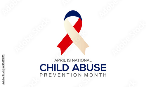 National Child Abuse Prevention Month. Child Abuse awareness banner, card, poster, background.