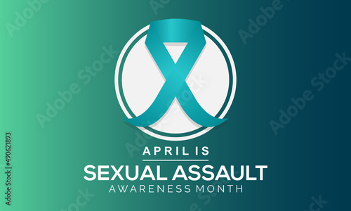 Sexual Assault Awareness Month. Sexual harassment prevention  banner, card, poster, background.