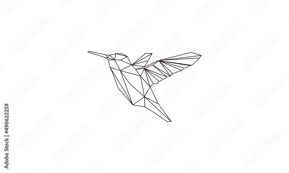 flying bird geometry Stock Vector | Adobe Stock