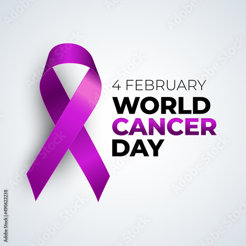 4 February World Cancer Day Medical Background Illustration