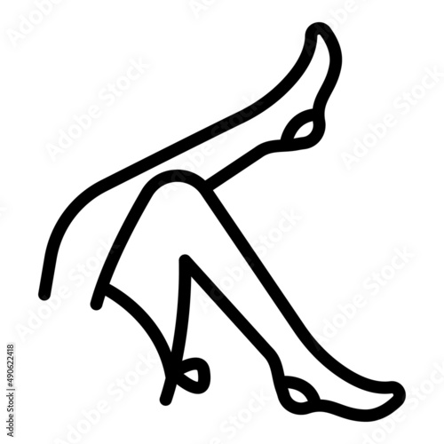 Body stockings icon outline vector. Woman leg. Blood circulation