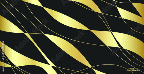 Abstract gold luxurious wave line background - simple texture for your design. Modern decoration for websites, posters, banners, EPS10 vector