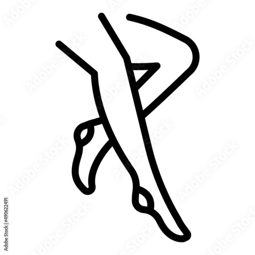 Stockings socks icon outline vector. Woman blood. Circulation leg