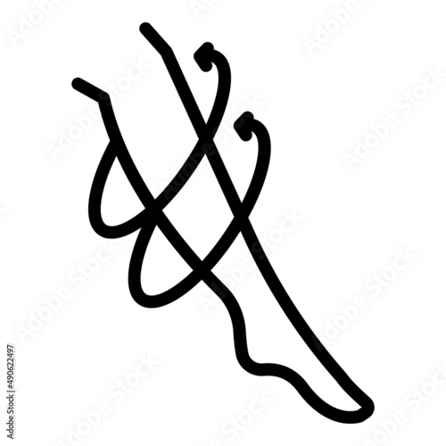 Stockings vascular icon outline vector. Compression leg. Woman blood