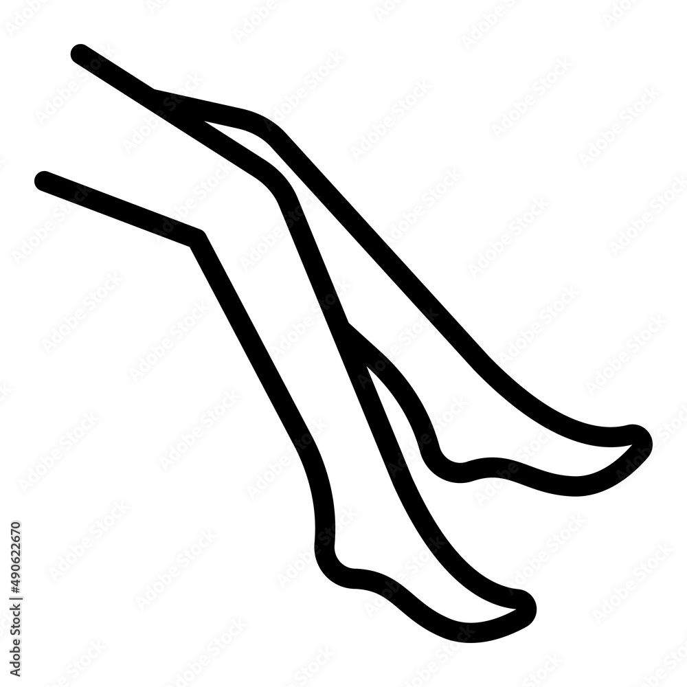 Fototapeta premium Pressure stockings icon outline vector. Varicose blood. Circulation leg