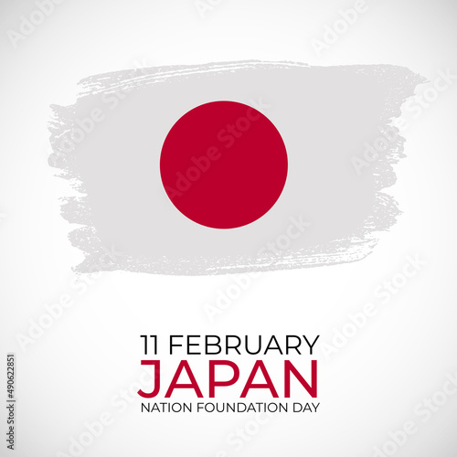 11 february Japan nation foundation day background Template design for card, ...