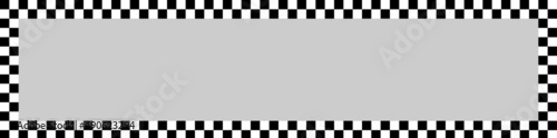 Racing flag, chessboard, checkerboard black and white alternating squares frame, boarder. Chequered background, backdrop vector