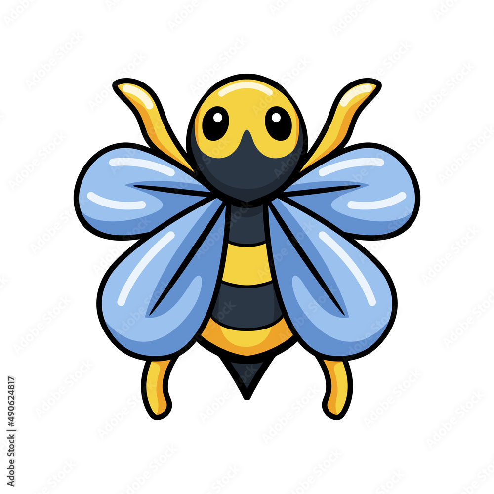 Cute little bee cartoon flying Cute little bee cartoon flying