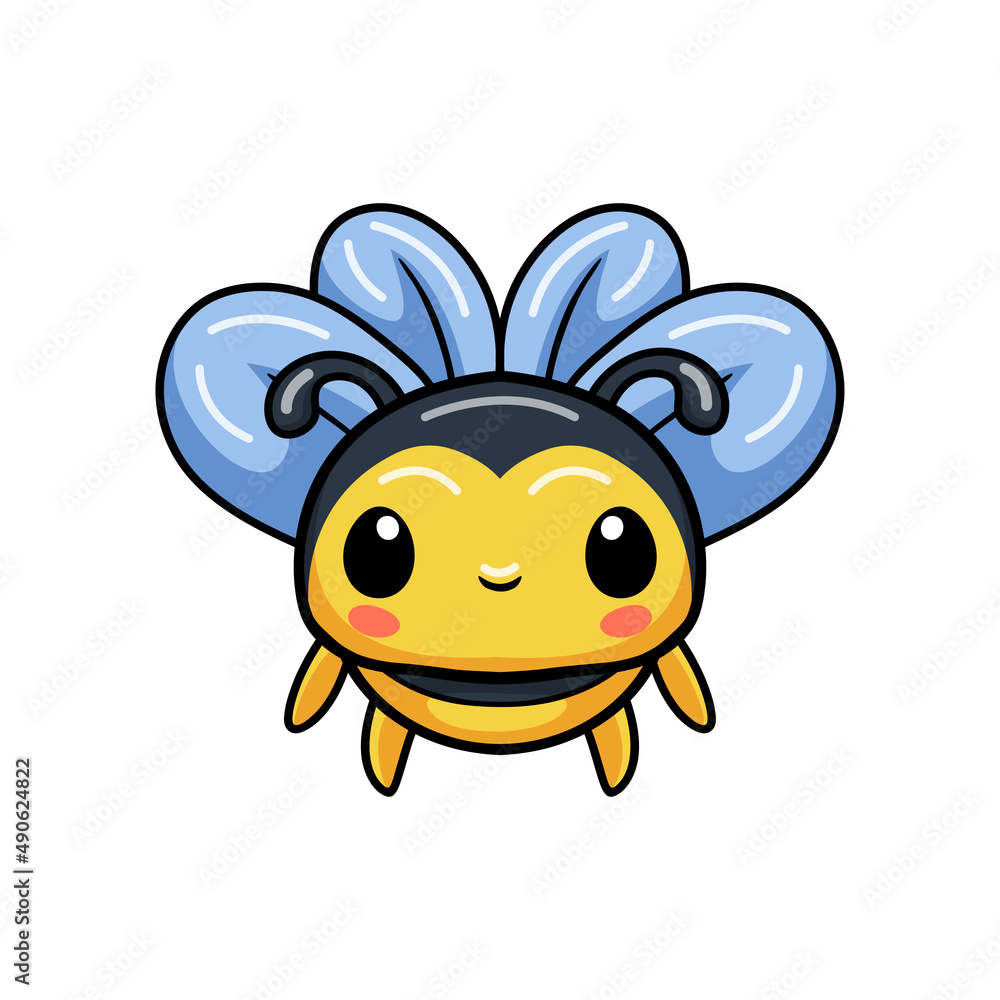 Obraz premium Cute little bee cartoon flying