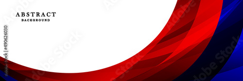 Modern blue, red and white background