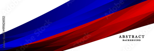 Modern blue, red and white background