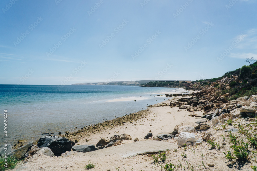 Baudin beach towards penneshaw on kangaroo island, South Australia