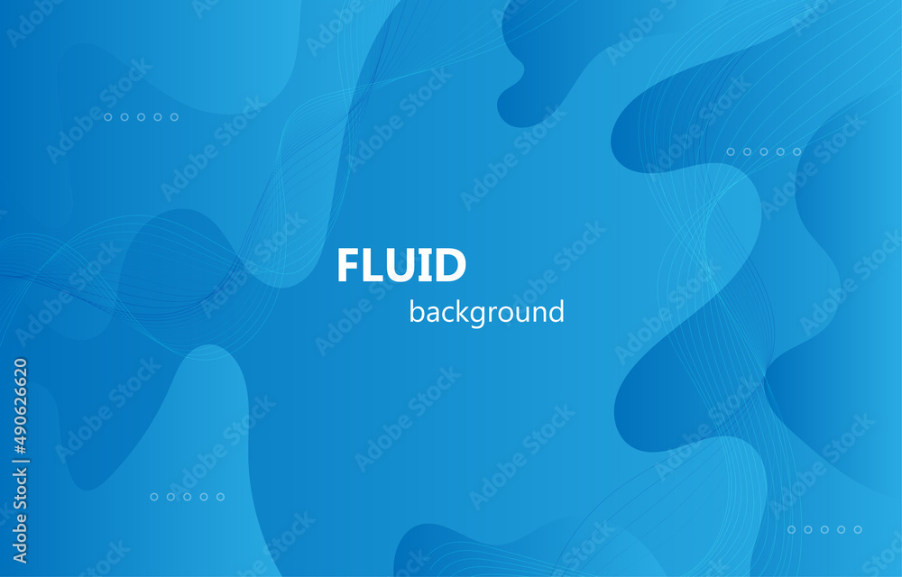 Modern blue color gradient fluid background