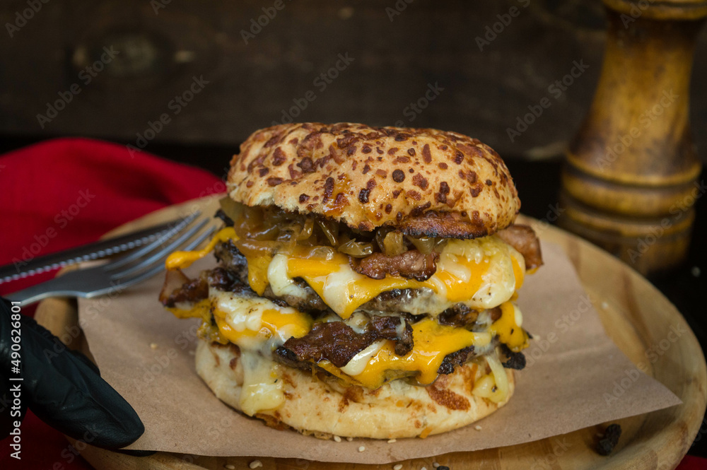 hamburger with beer hamburger with beer