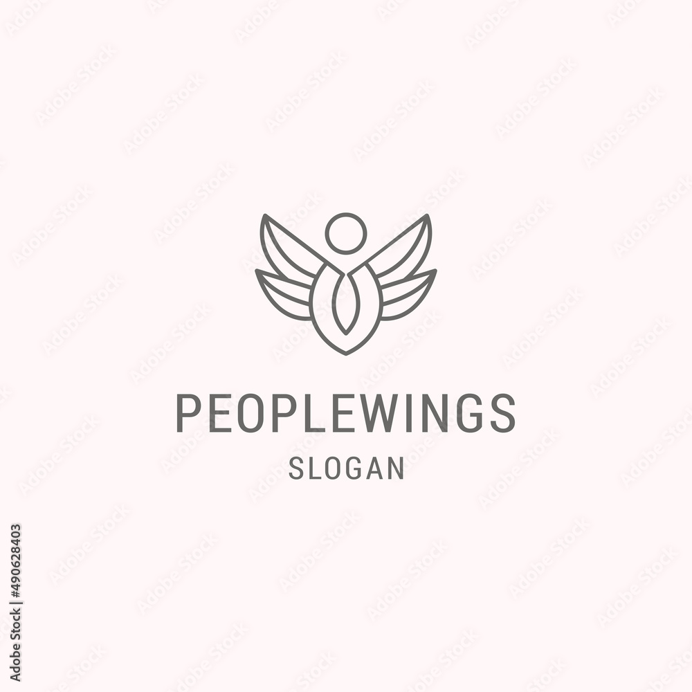 People logo wings with liner style