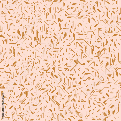 Obraz na plátně VECTOR SEAMLESS PATTERN of simple random abstract geometric glitch hieroglyphic confetti markings