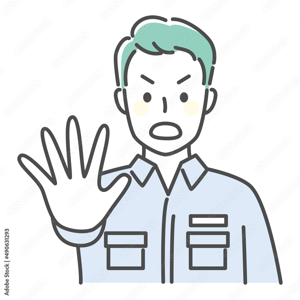 illustration of a man wearing work clothes illustration of a man wearing work clothes