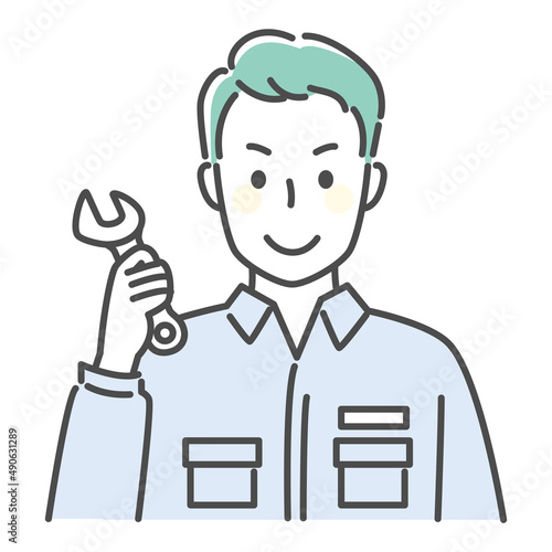 illustration of a man wearing work clothes