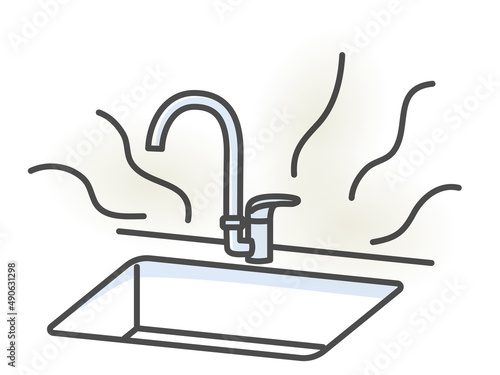 simple illustration of kitchen sink