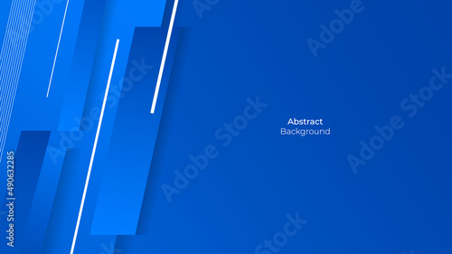 Diagonal blue line abstract background.  minimal geometric concept with shadow. Modern vector illustration