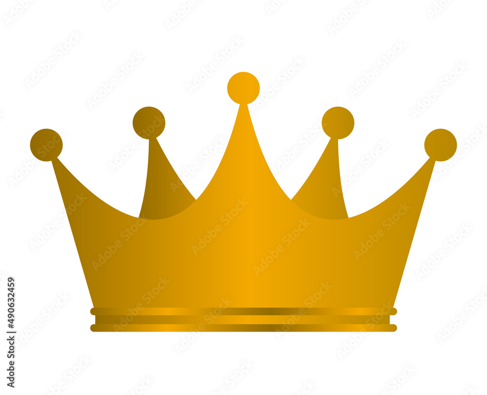 Fototapeta premium Princess Golden Crown Icon Isolated on white Background Illustration