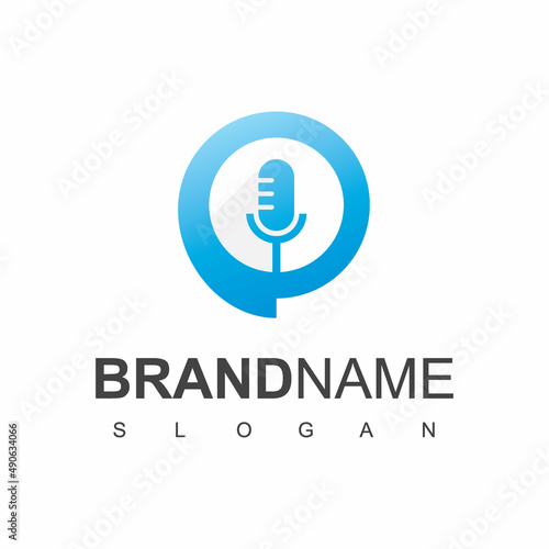 Podcast Talk Logo Design Template