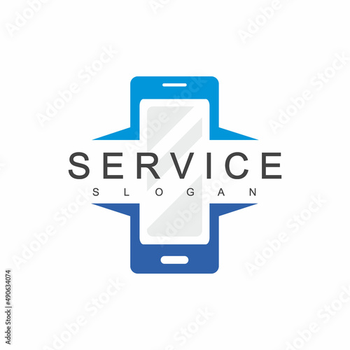 Mobile Phone Service Logo Design Template
